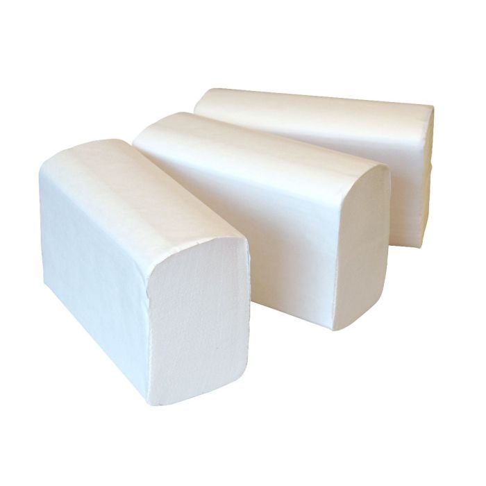 SK- Multifold Papieren Handdoeken 2-laags Hoogwit 20,6x32cm 3000 Stuks