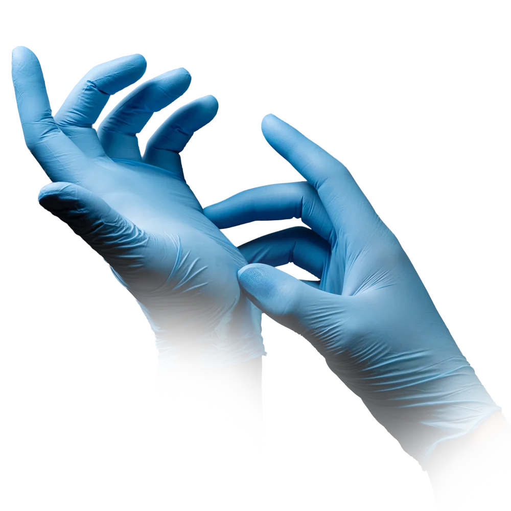 Puracomfort blue - poedervrije nitrile handschoen