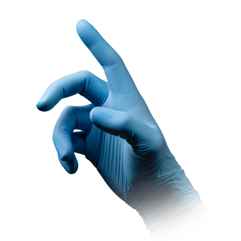 Puracomfort blue - poedervrije nitrile handschoen
