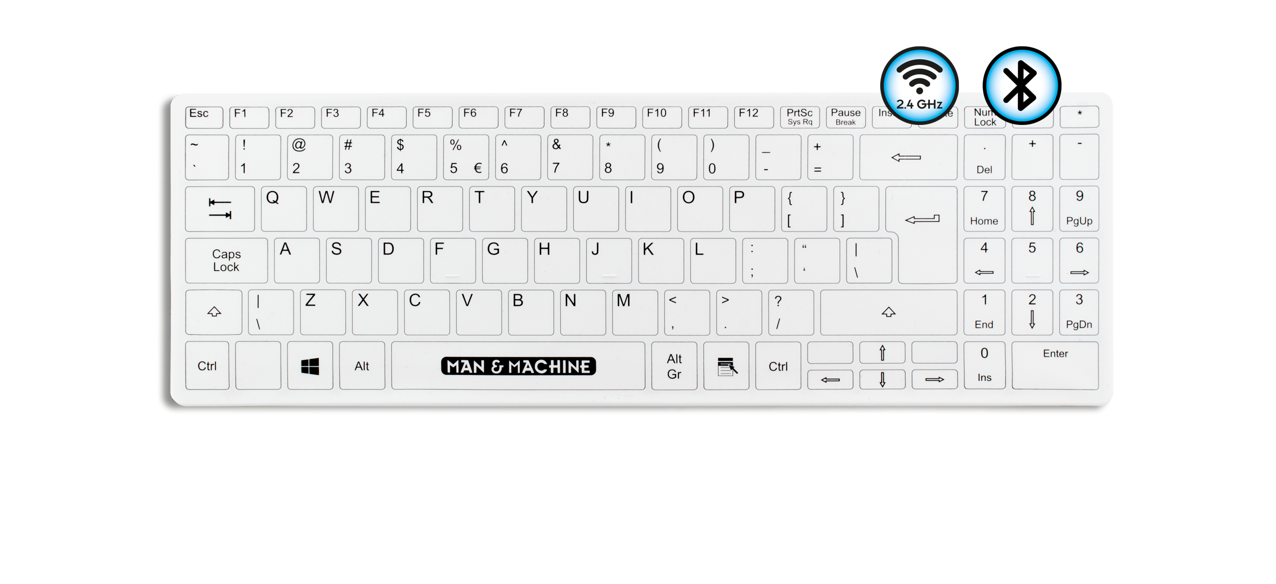 Its Cool Flat Wireless Keyboard (hygienic white)