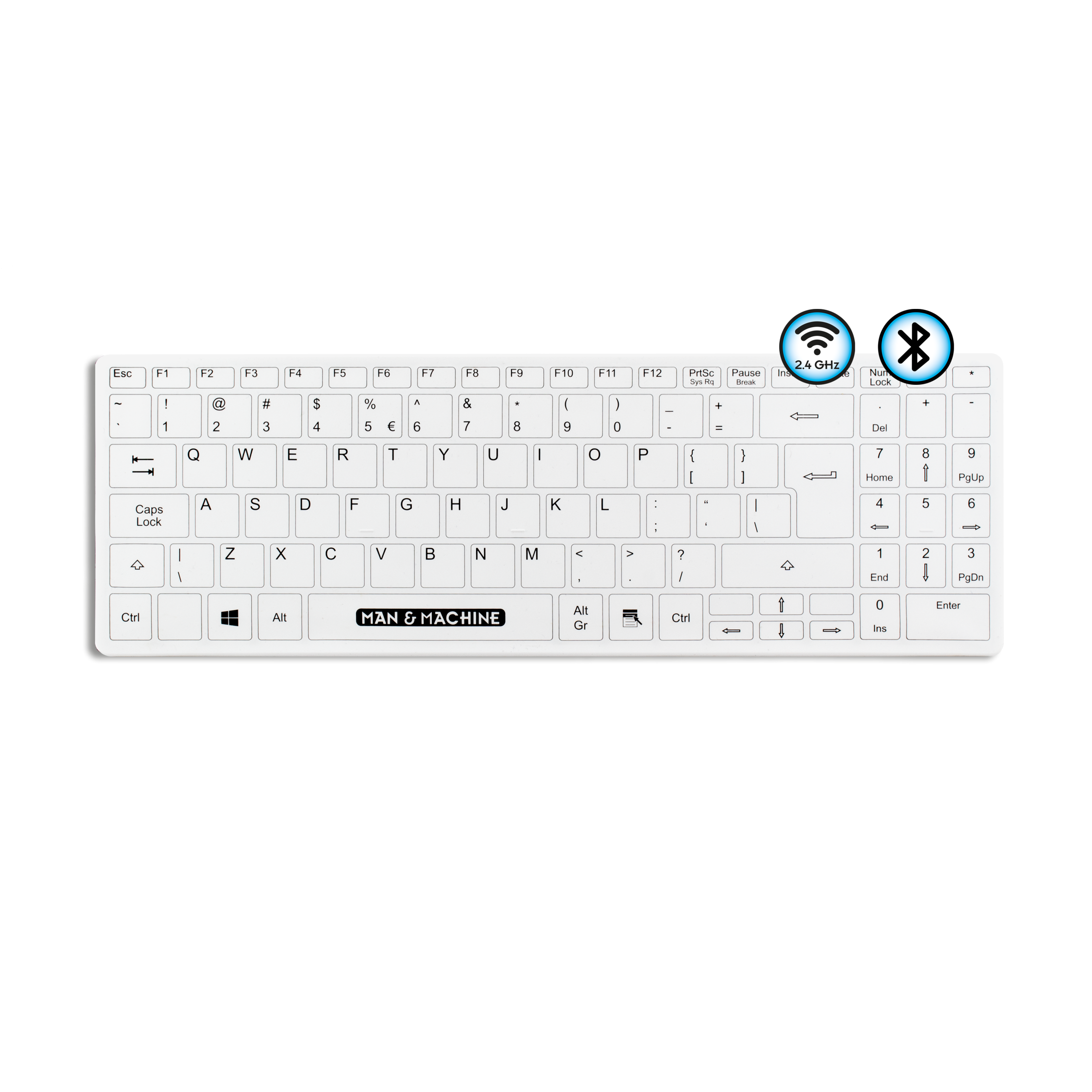Its Cool Flat Wireless Keyboard (hygienic white)